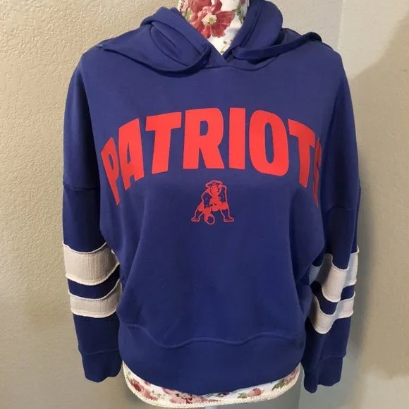 Junk Food New England Patriots Retro Throwback Pullover Hoodie Size Large